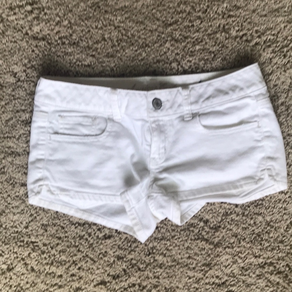 American Eagle White Denim Shorts
